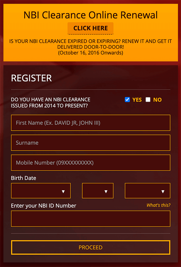 Registration Box