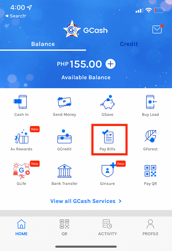 Gcash Pay Bills Transaction