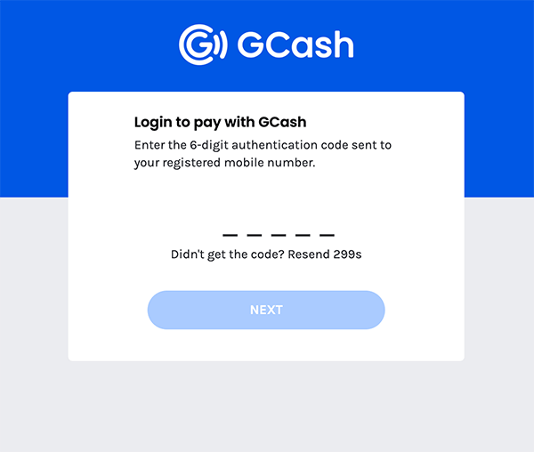 Delivery Fee Payment GCash OTP