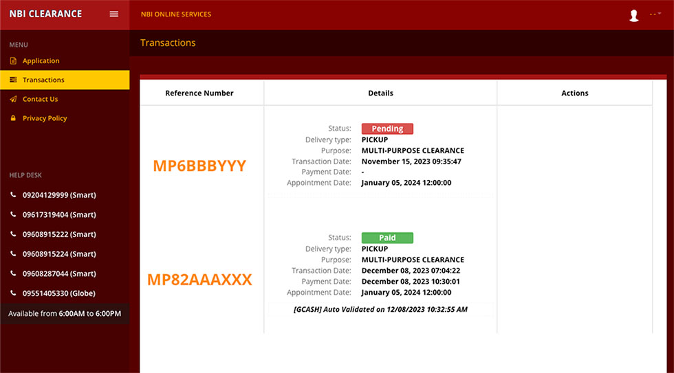 Check NBI Clearance Online Appointment Booking Status