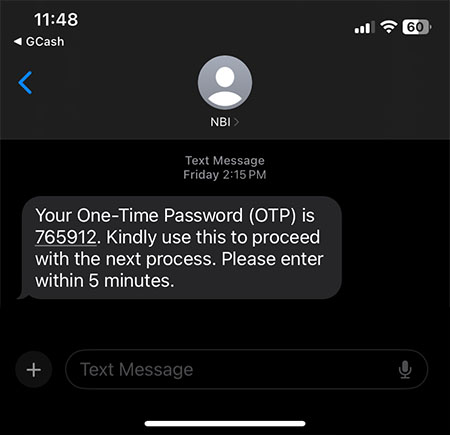 RESEND ONE TIME PASSWORD