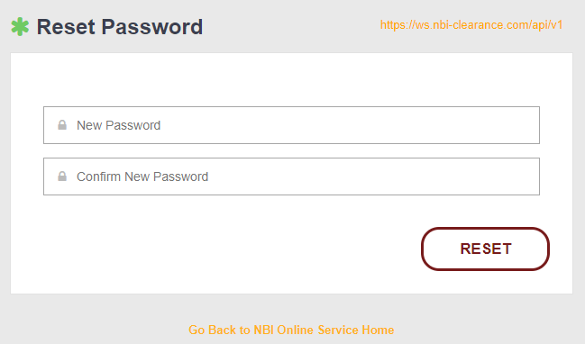 Type in your new password and confirm it by typing it again. Press "Reset" to submit.