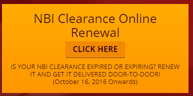 NBI Clearance Online Renewal Button